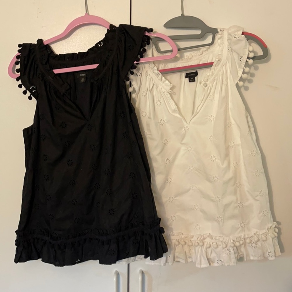 JCrew Flutter sleeve blouses